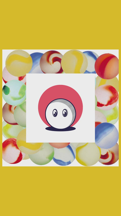 1 Canica Helada Amarilla 25 mm