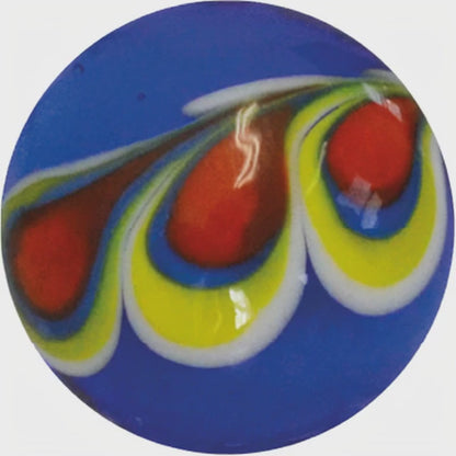 1 Canica Art Pavo Real Azul 16 mm