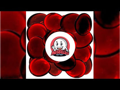 1 Canica Plana Luz Roja 30 mm